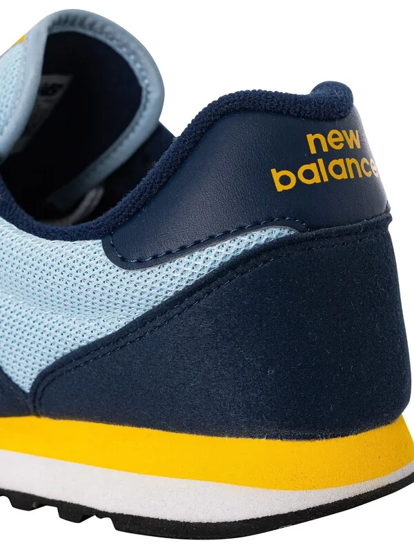 New Balance 500 Suede Trainers - Navy/Light Chrome Blue