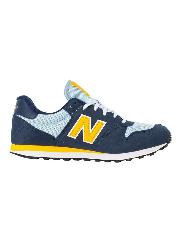 New Balance 500 Suede Trainers - Navy/Light Chrome Blue