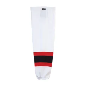 NHL Pattern K3G Pro Hockey Socks: New Jersey Devils White