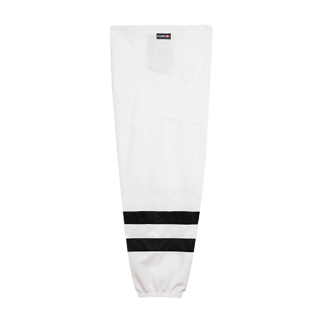 NHL Pattern K3G Pro Hockey Socks: White Black