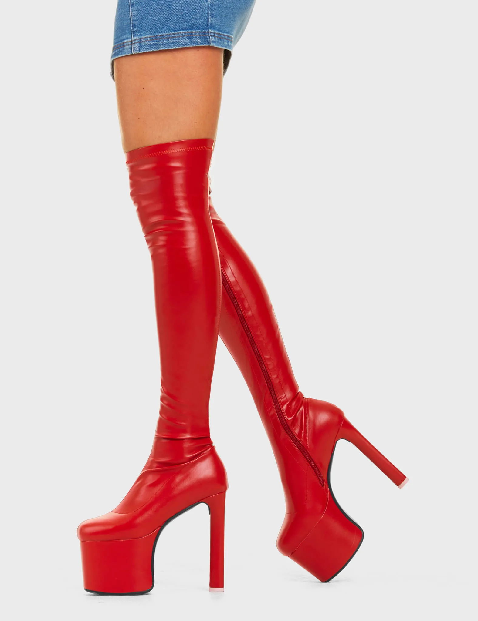 Night Owl Platform Thigh High Boots