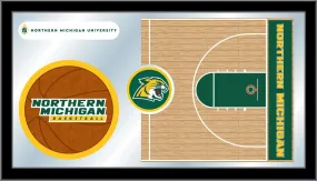 Northern Michigan Wildcats HBS Basketball Framed Glass Wall Mirror (26x15)