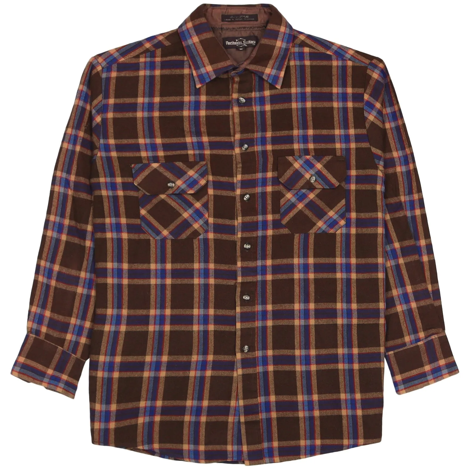 Northwest Territory Checkered Flannel Shirt Brown Navy