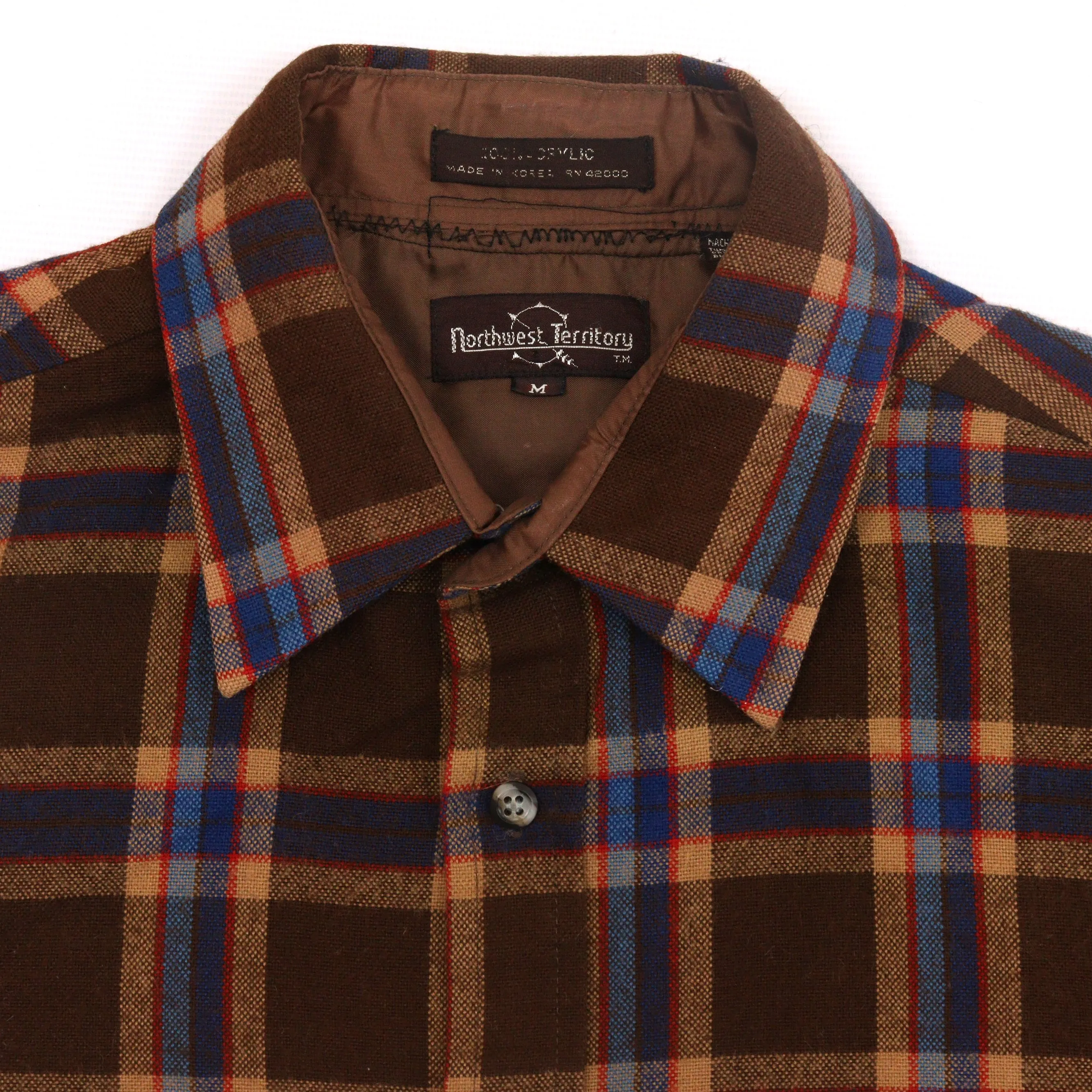 Northwest Territory Checkered Flannel Shirt Brown Navy