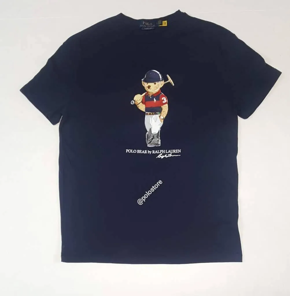 Nwt Polo Big & Tall Navy Golf Stick Teddy Bear Tee