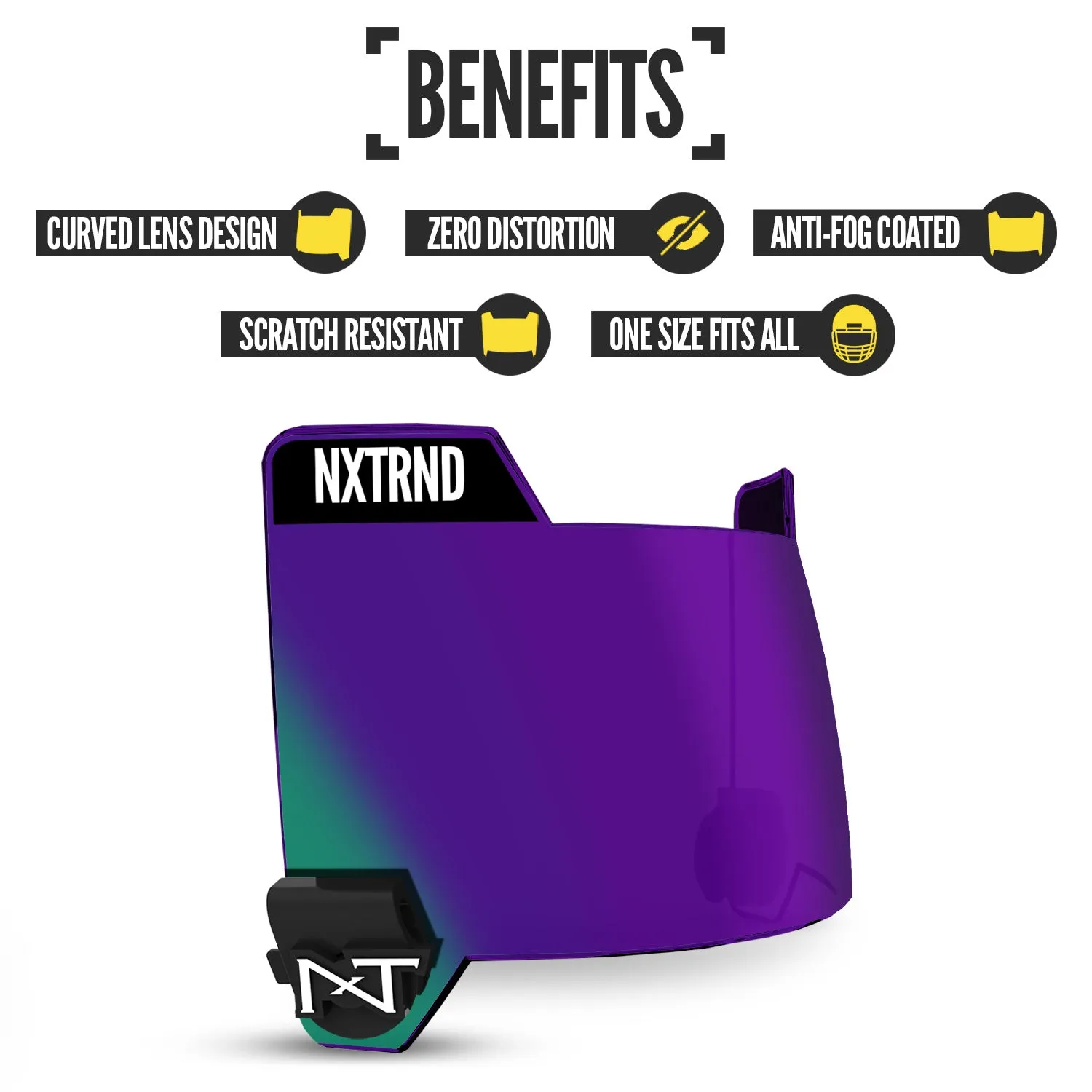 NXTRND VZR3 Football Visor Purple