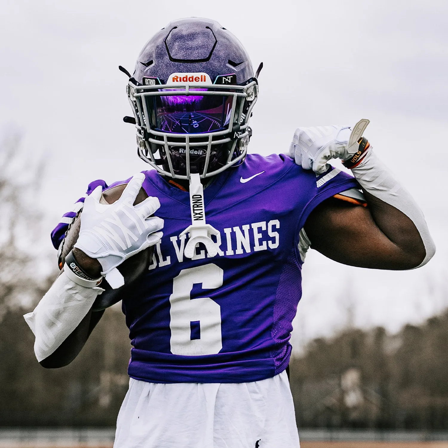 NXTRND VZR3 Football Visor Purple