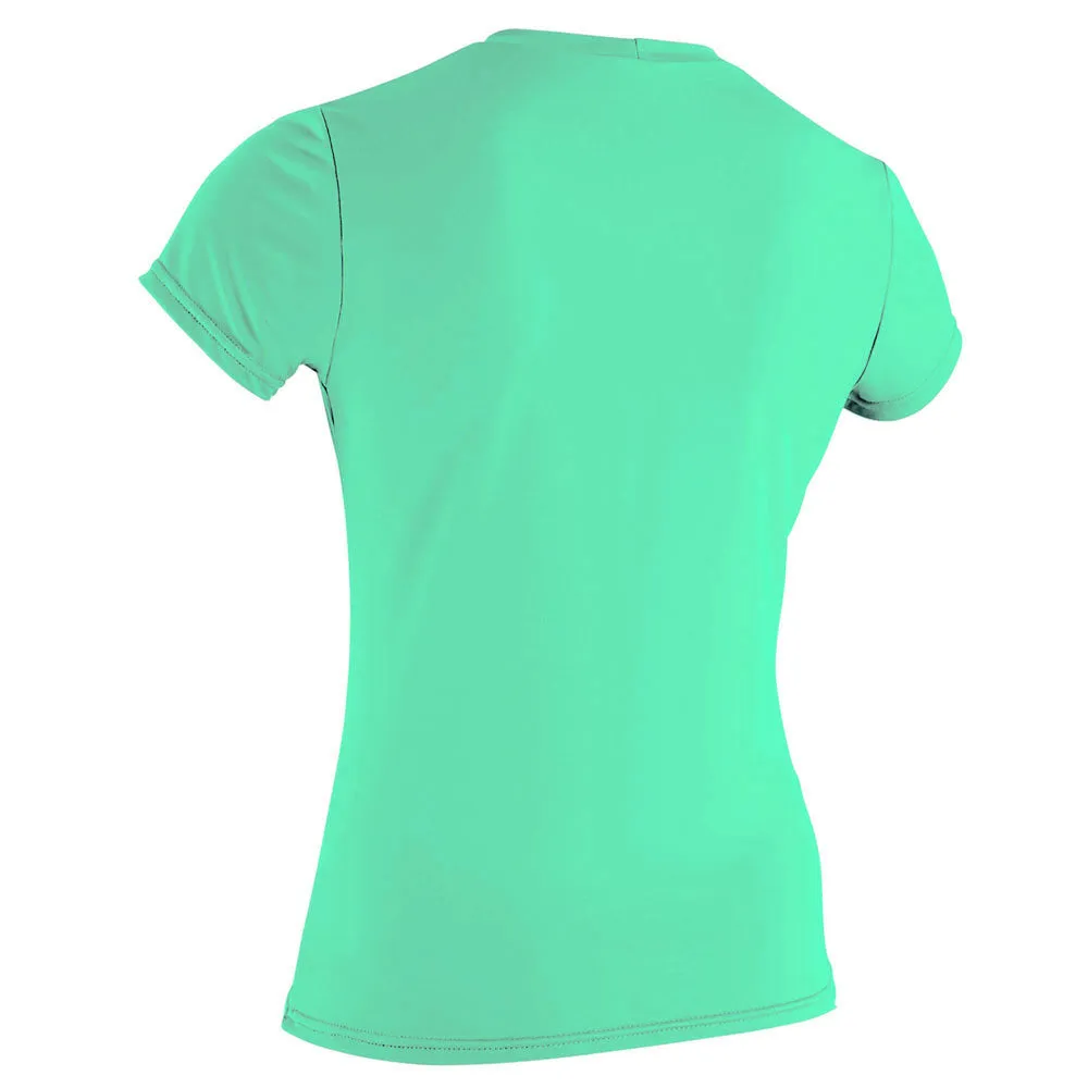 O'Neill Womens Basic Skins SS Rash Vest - Light Aqua