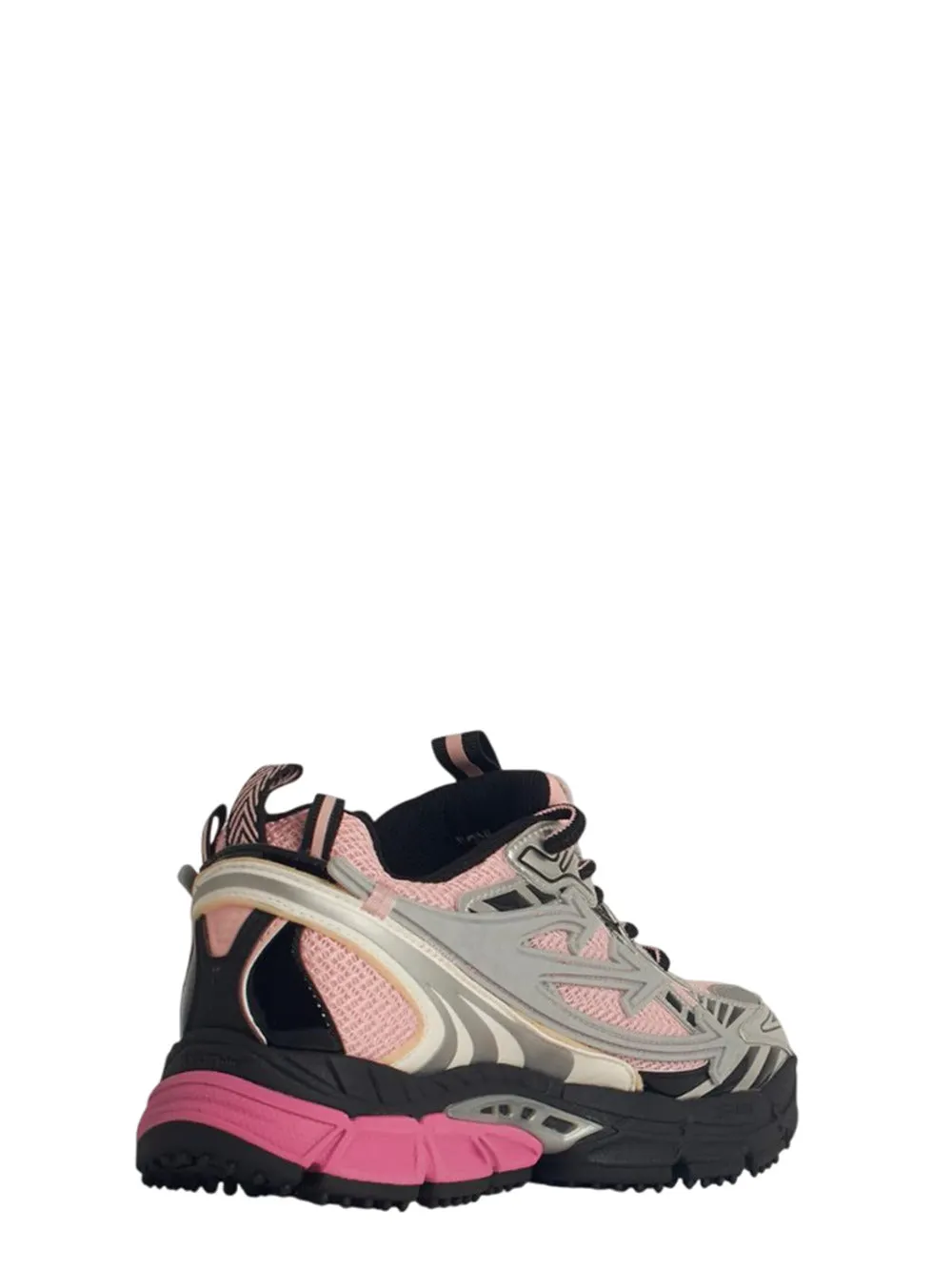 Off White `Be Right` Sneakers In Pink Polyester