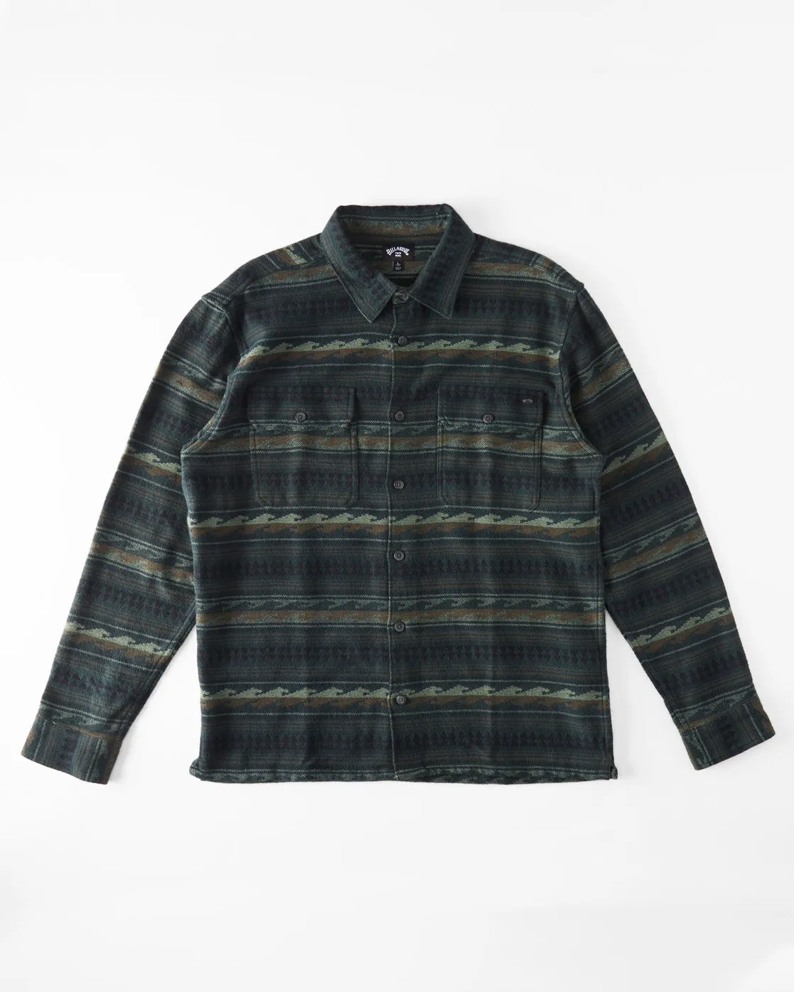 Offshore Jacquard Flannel Long Sleeve Shirt - Dark Forest