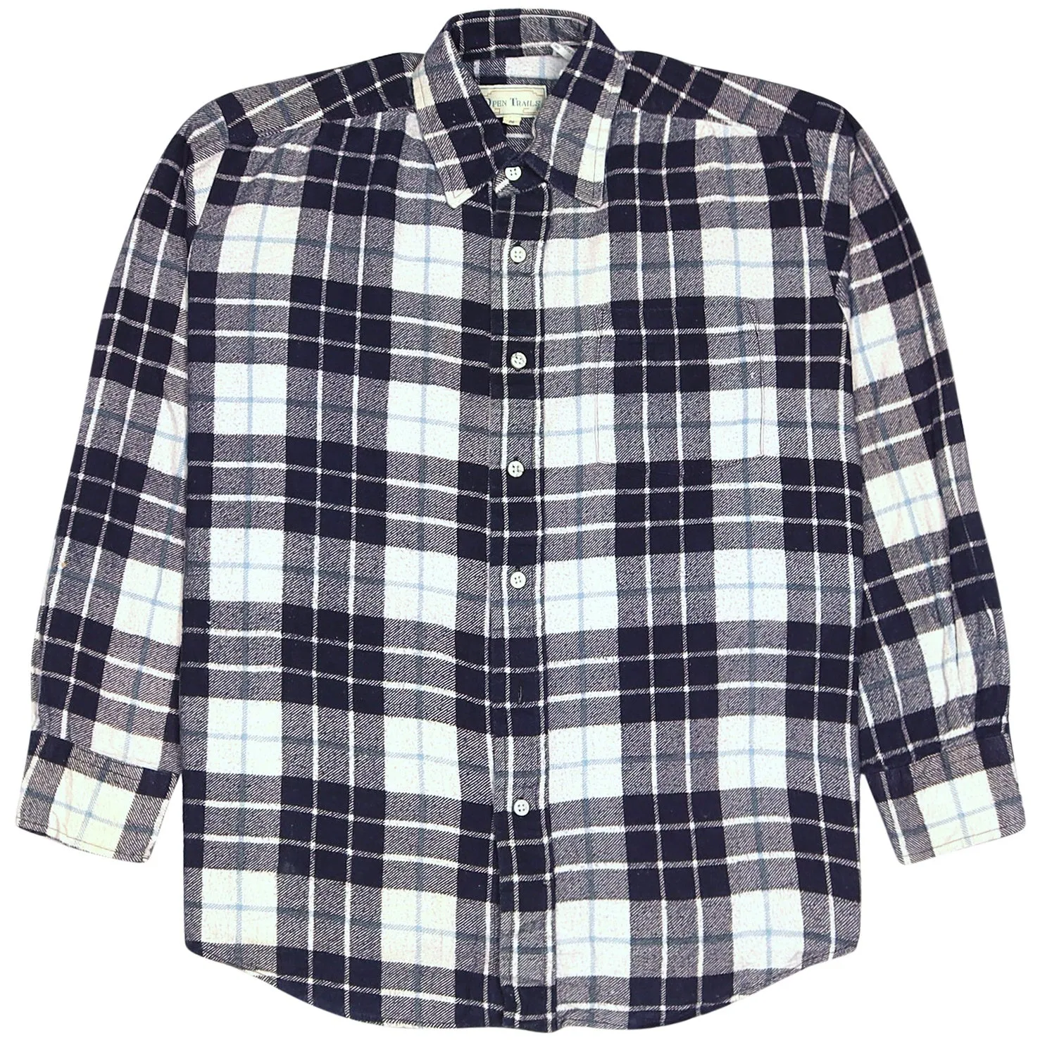 Open Trails Checkered Flannel Shirt Black Beige