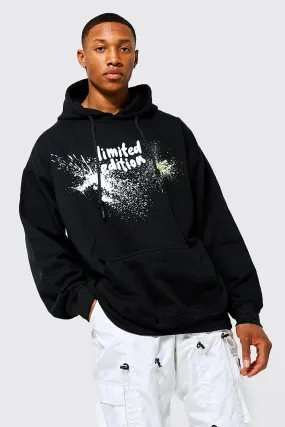 Oversized Limited Paint Splatter Hoodie