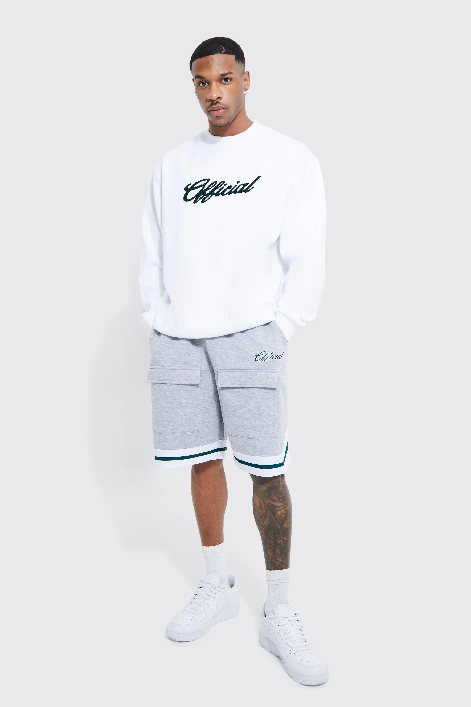 Oversized Official Cargo Basketball Sweat Short Tracksuit