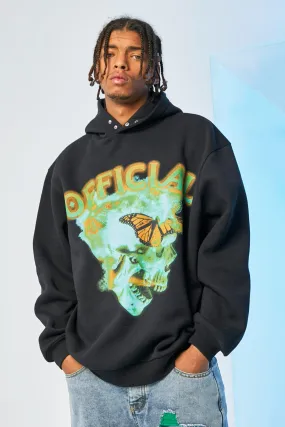 Oversized Official Skull Graphic Hoodie