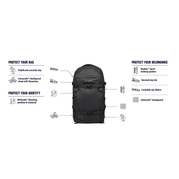 Pacsafe Venturesafe X40 40 Litre Anti-Theft Adventure Backpack Daypack