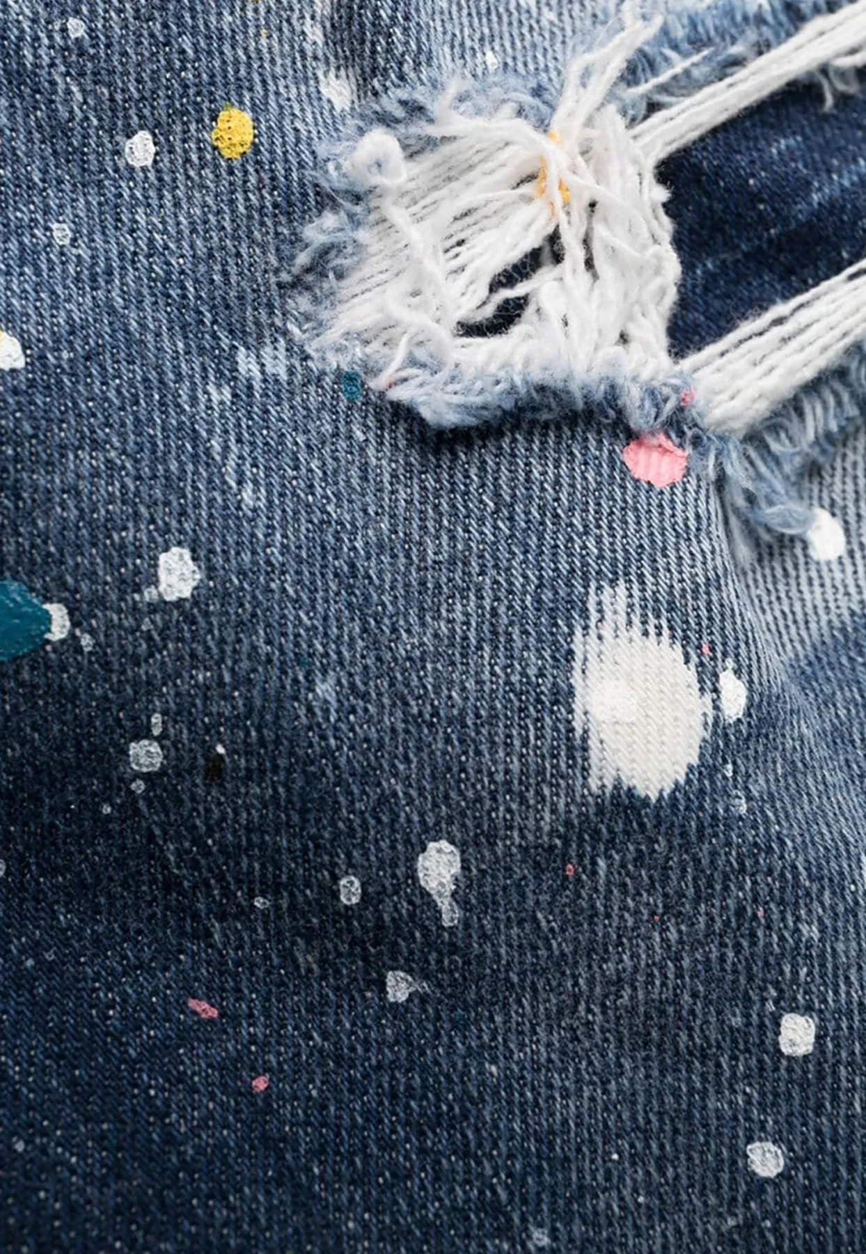 Paint Splatter Washed Jeans