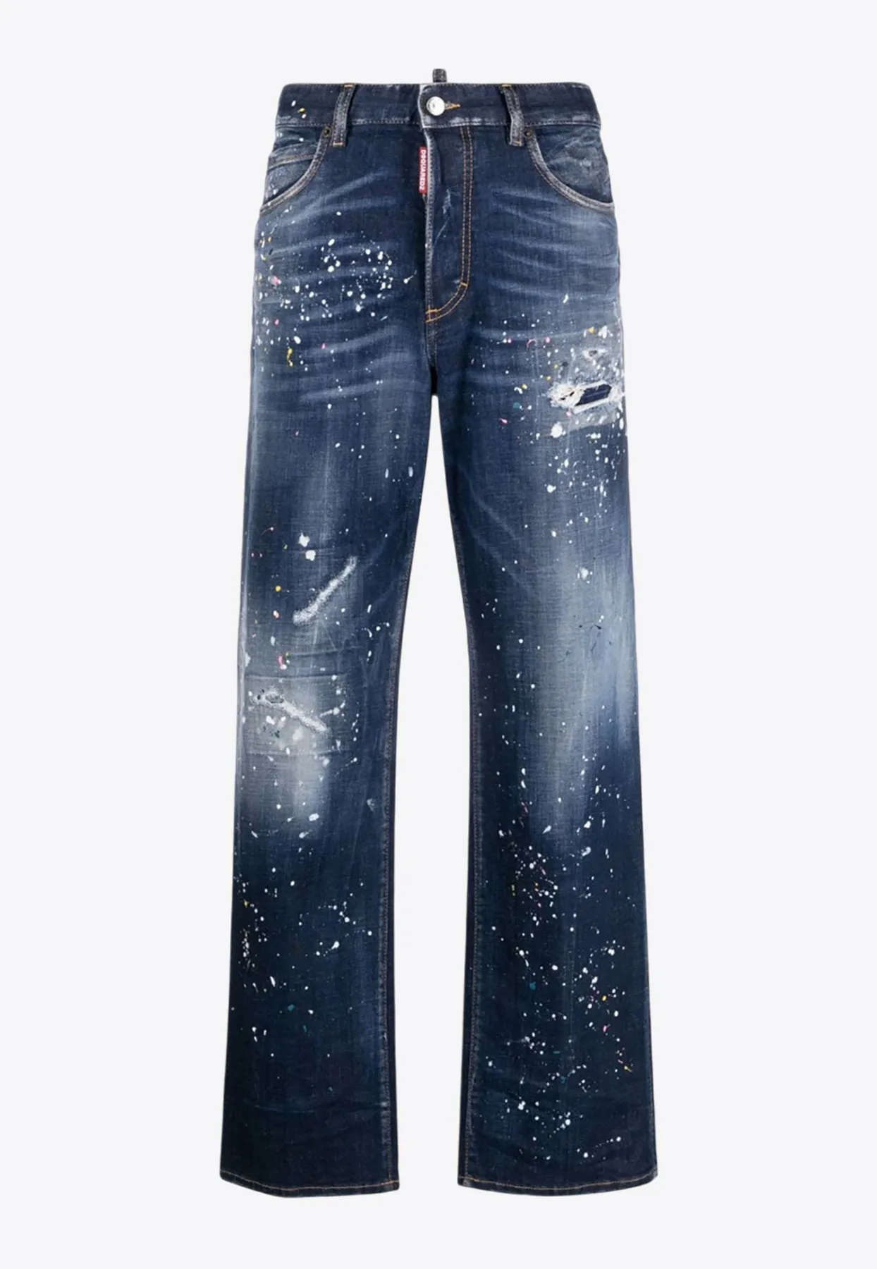 Paint Splatter Washed Jeans