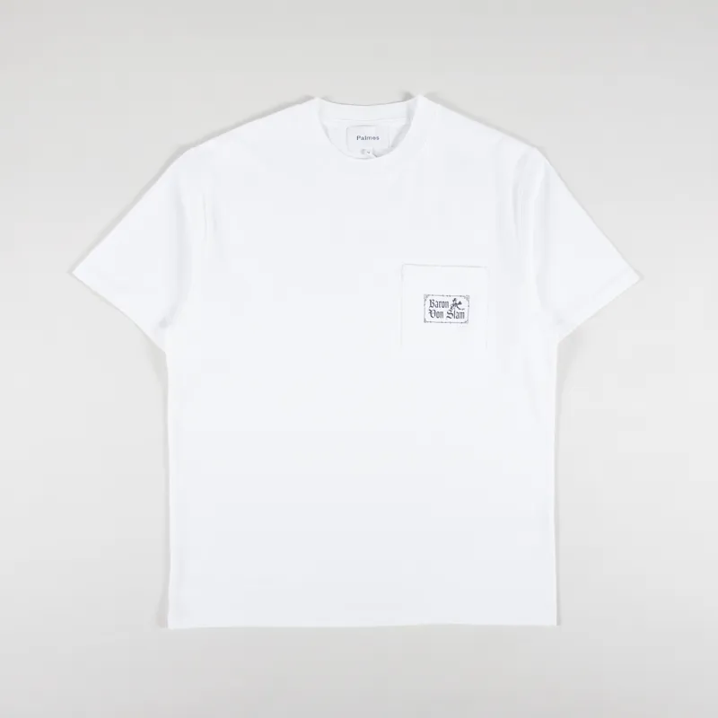 Palmes Tennis Society Baron Pocket T Shirt White