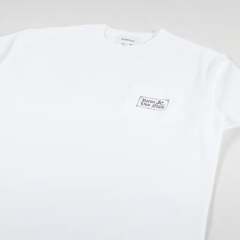 Palmes Tennis Society Baron Pocket T Shirt White