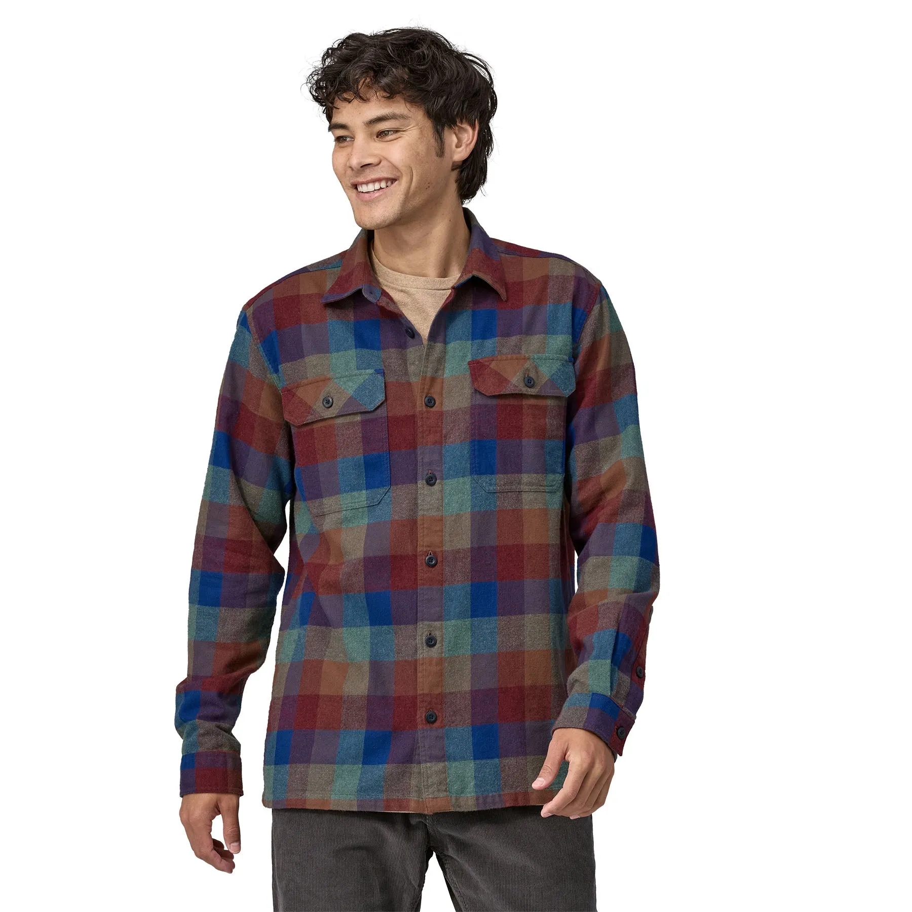 Patagonia Men's Long-Sleeved Organic Cotton Midweight Fjord Flannel Shirt