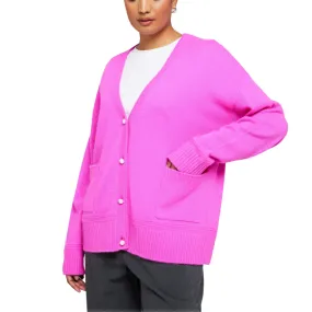 PENNY ROLL EDGE CARDIGAN PINK