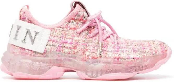 Philipp Plein Hyper $hock tweed-effect sneakers Pink