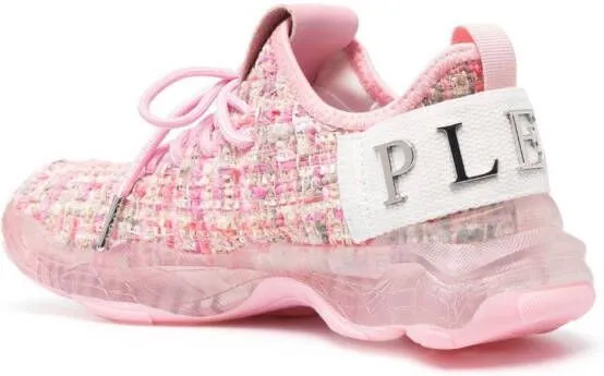 Philipp Plein Hyper $hock tweed-effect sneakers Pink