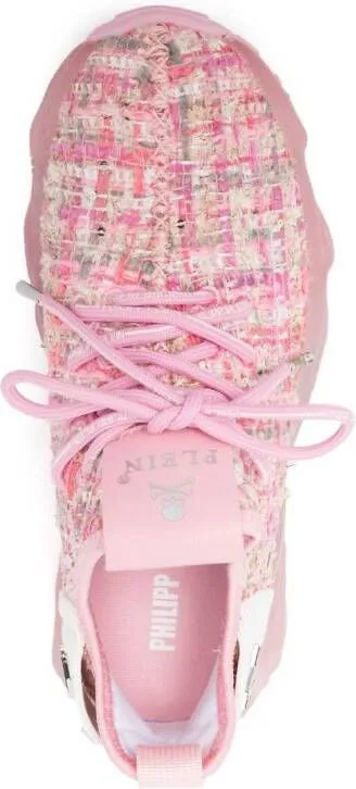 Philipp Plein Hyper $hock tweed-effect sneakers Pink