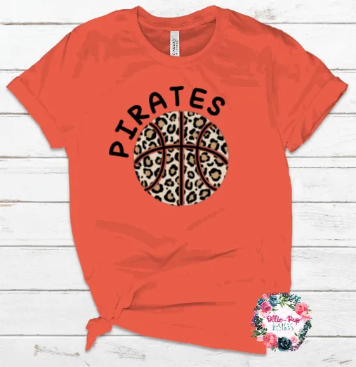 Pirates Basketball - Leopard Tee