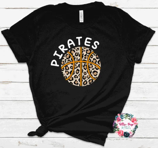 Pirates Basketball - Leopard Tee