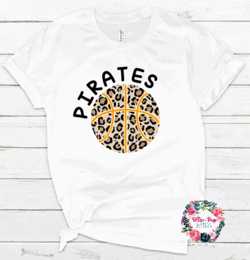 Pirates Basketball - Leopard Tee