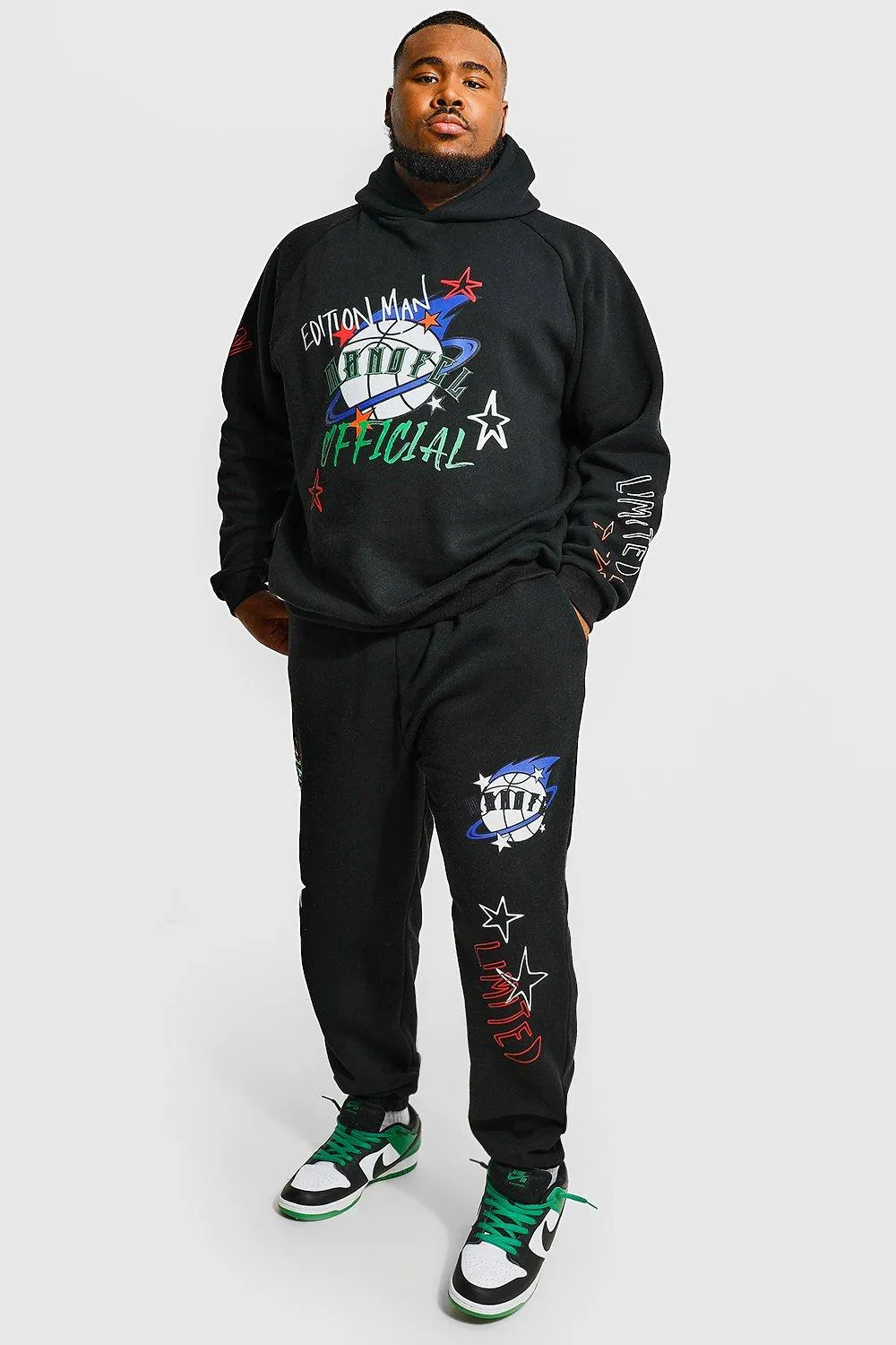 Plus Basketball Graffiti Hooded Tracksuit