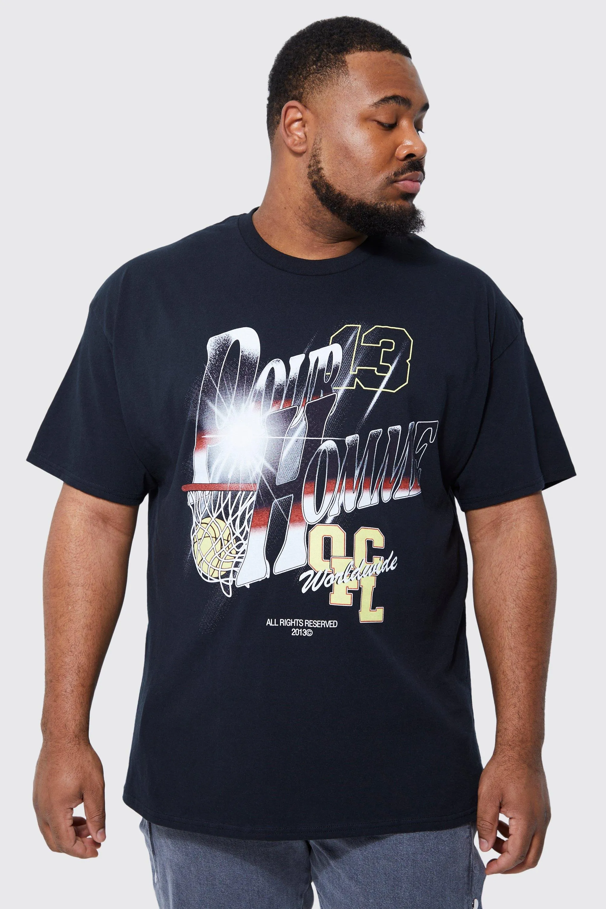 Plus Basketball Print T-shirt