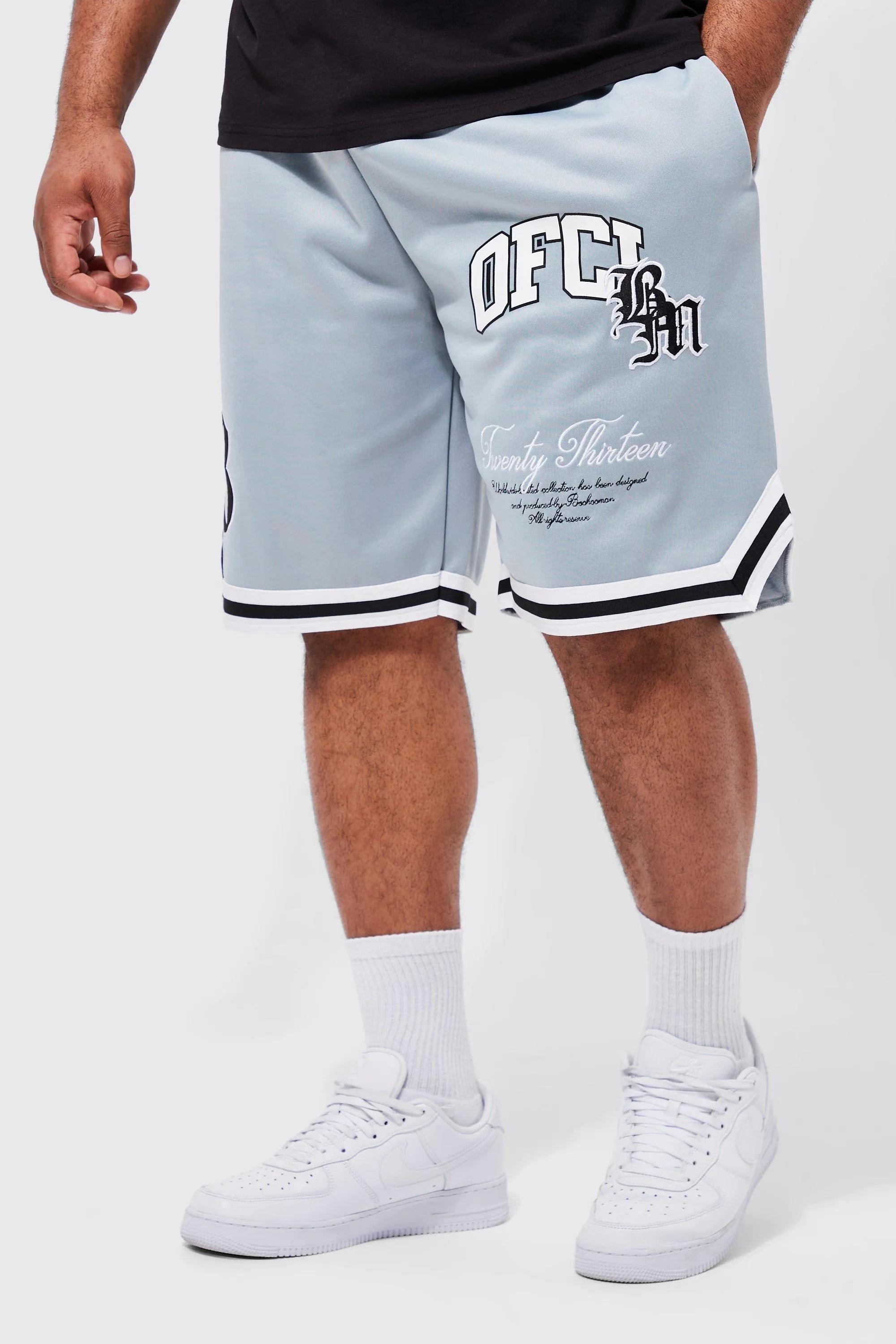 Plus Oversized Varsity Tricot Basketball Short