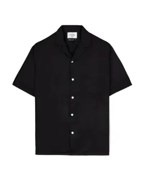 Portuguese Flannel Dog Town Short Sleeve Shirt - Black