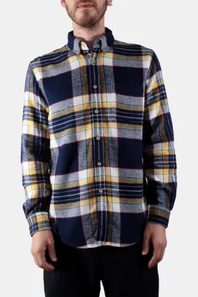 Portuguese Flannel Equi Check ESP Shirt (Blue / White / Yellow)