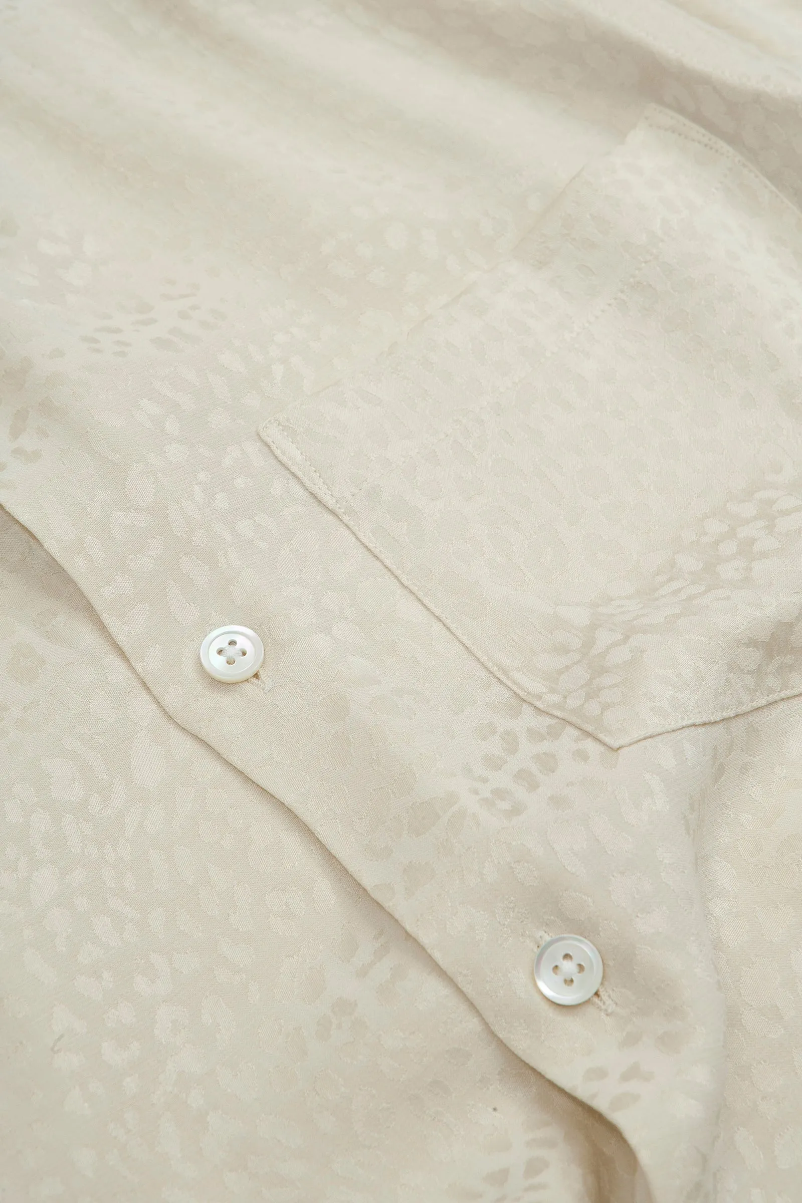 Portuguese Flannel Finger Print Shirt Off White