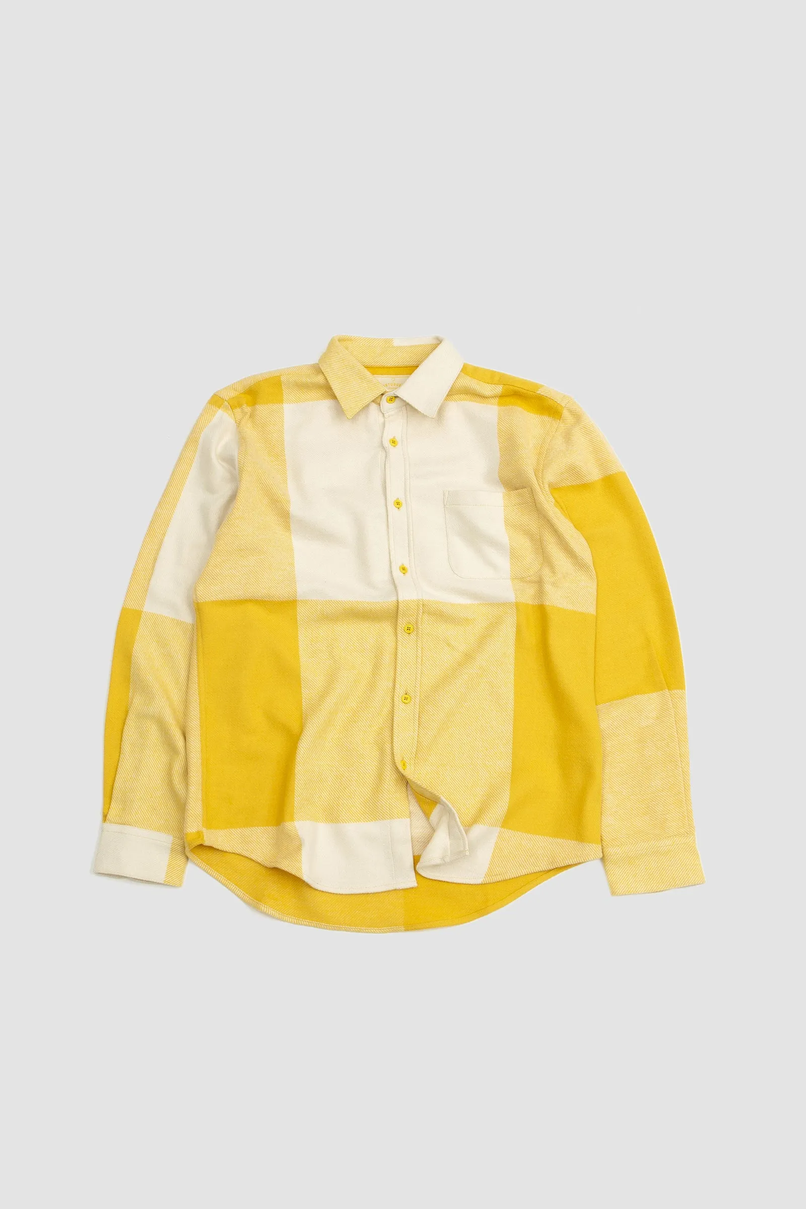 Portuguese Flannel Placement Shirt Ecru/Yellow