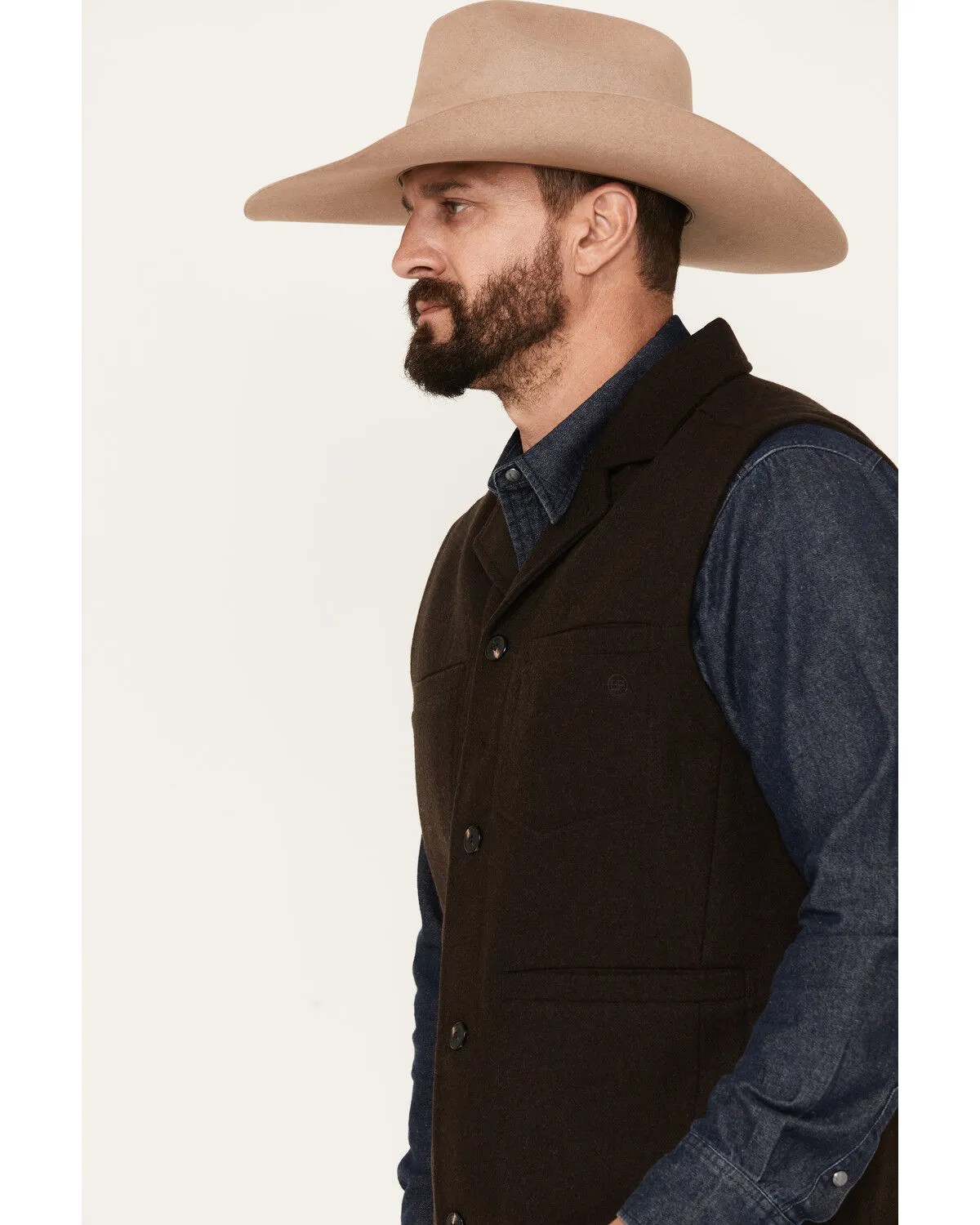 Product Name:  Blue Ranchwear Men's Wool Mackinaw Vest