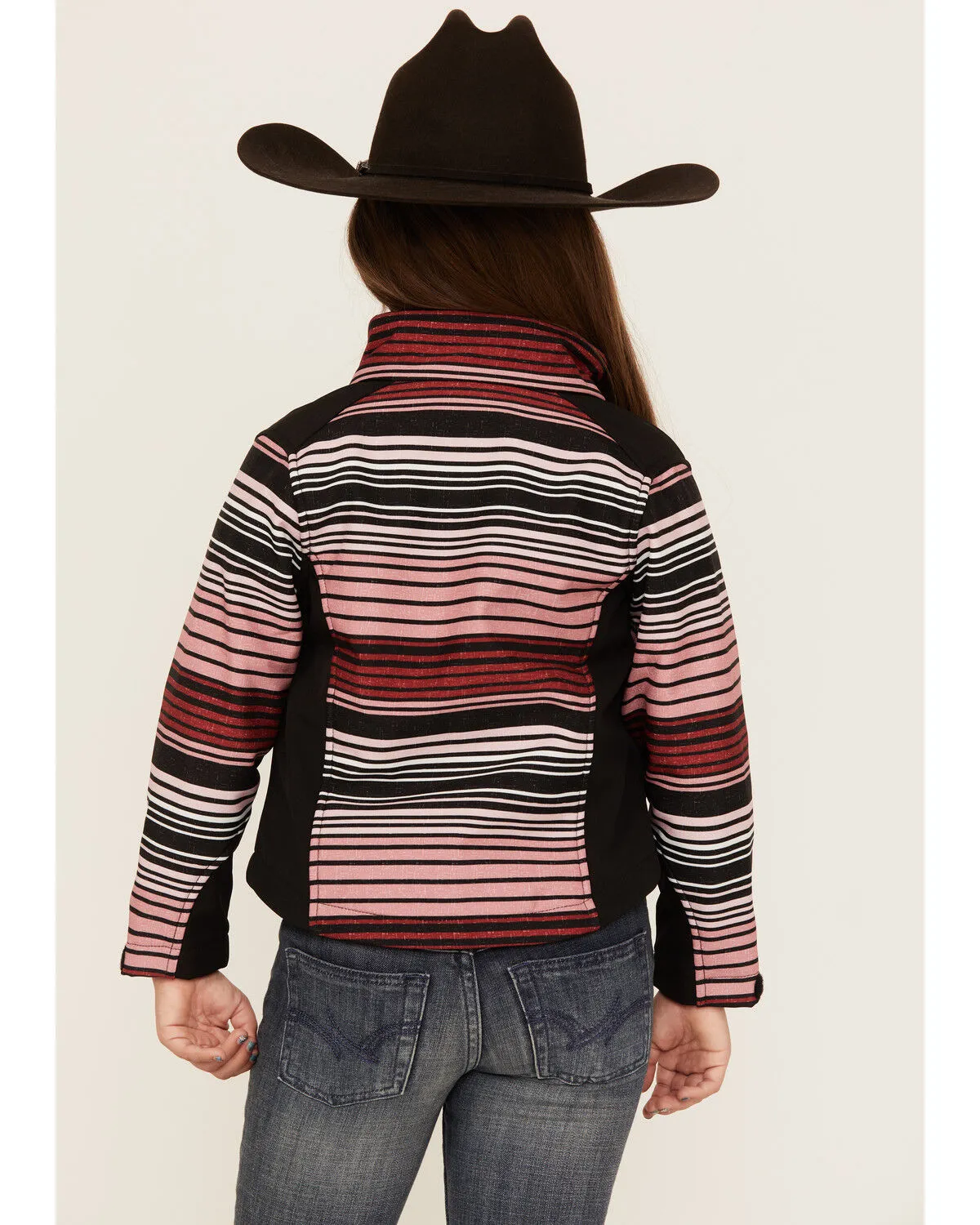 Product Name:  Cowgirl Hardware Girls' Desert Serape Striped Poly Shell Jacket