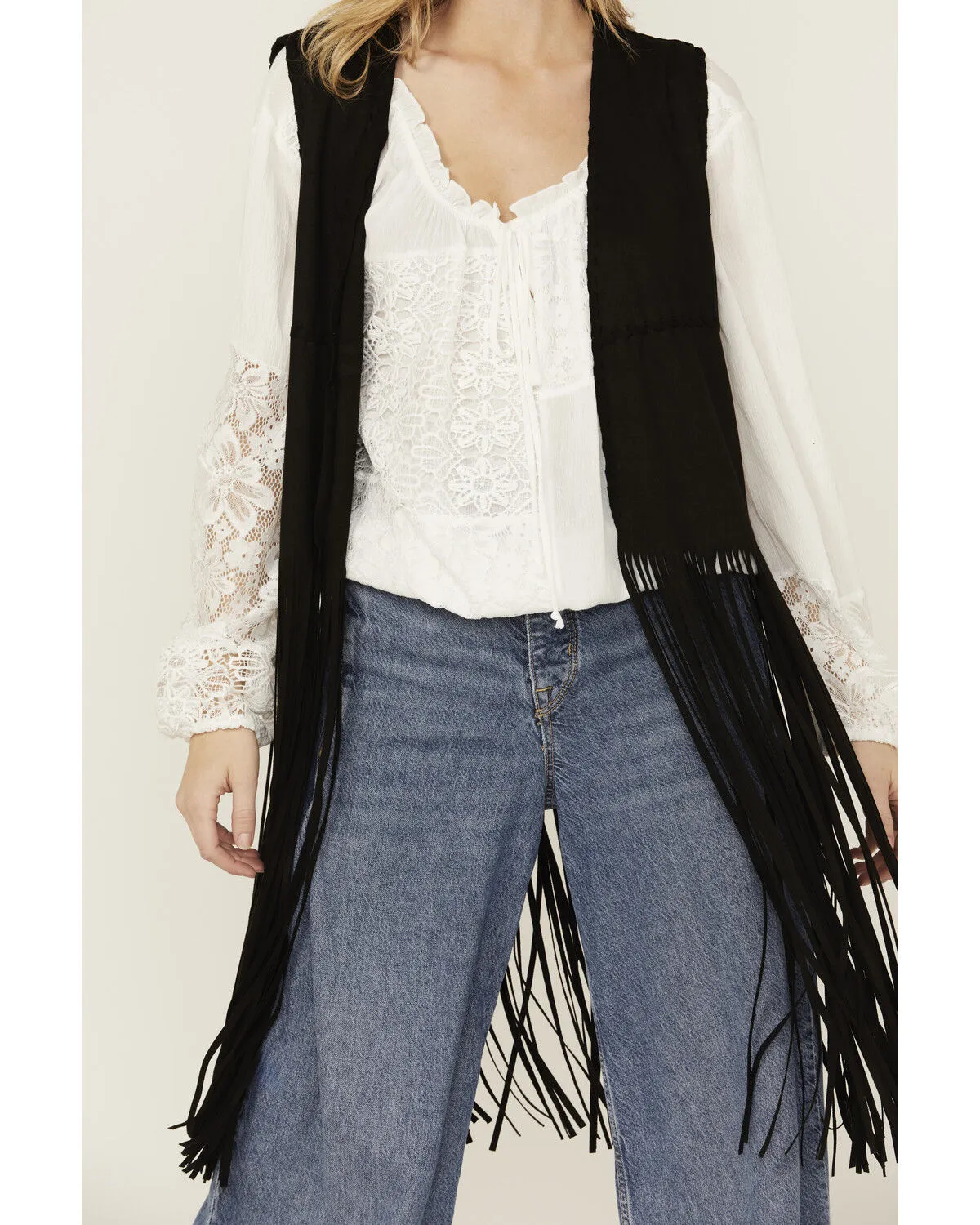 Product Name:  Fornia Women's Suede Fringe Vest