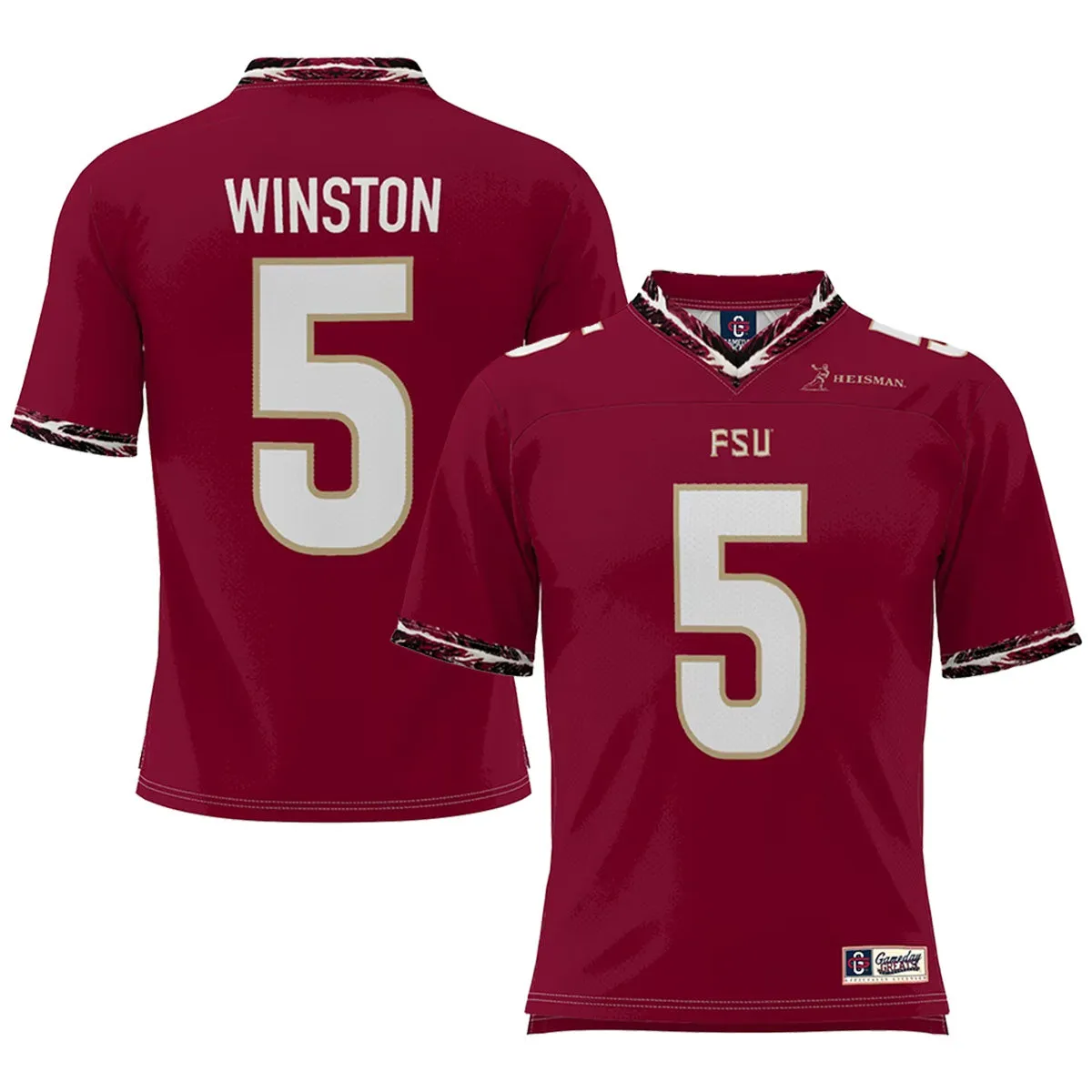 Proshere Jameis Winston #5 Throwback Football Jersey - Garnet