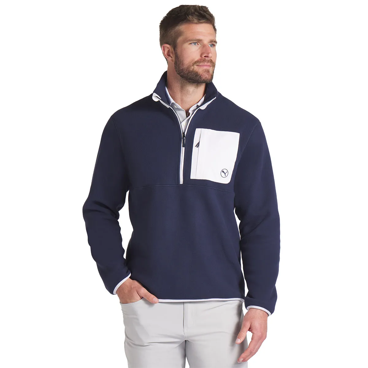 PUMA Fleece Pocket Half Zip Golf Mid Layer