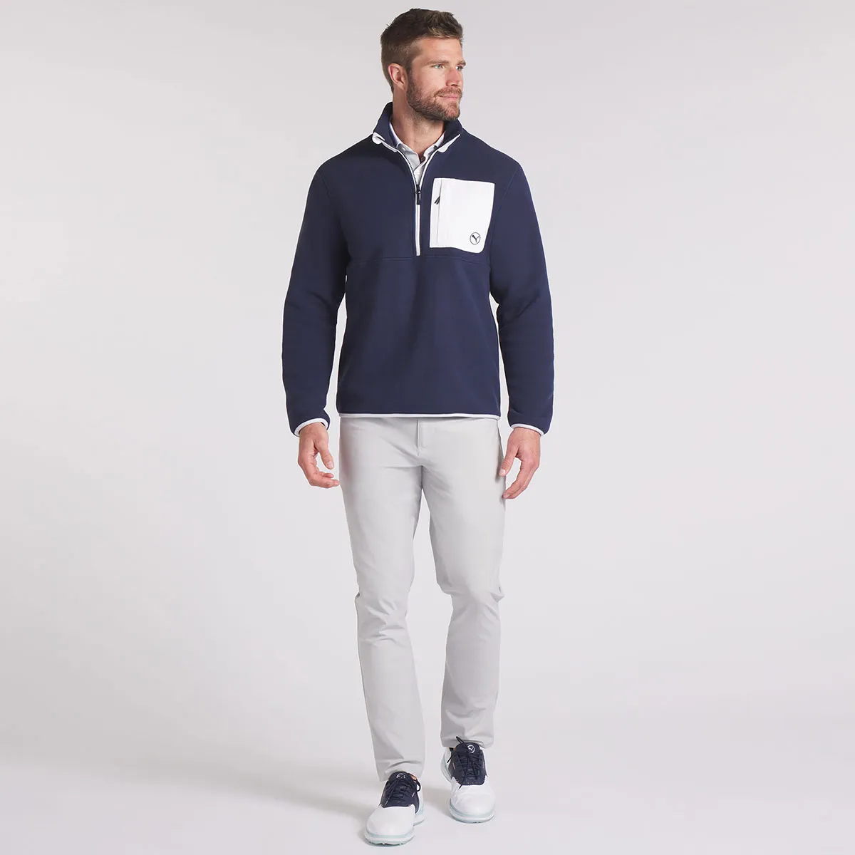 PUMA Fleece Pocket Half Zip Golf Mid Layer