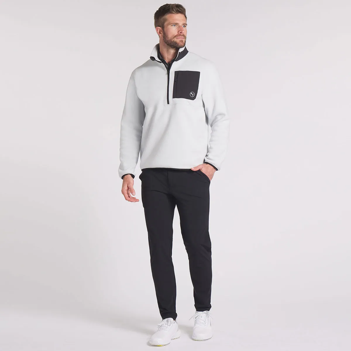 PUMA Fleece Pocket Half Zip Golf Mid Layer