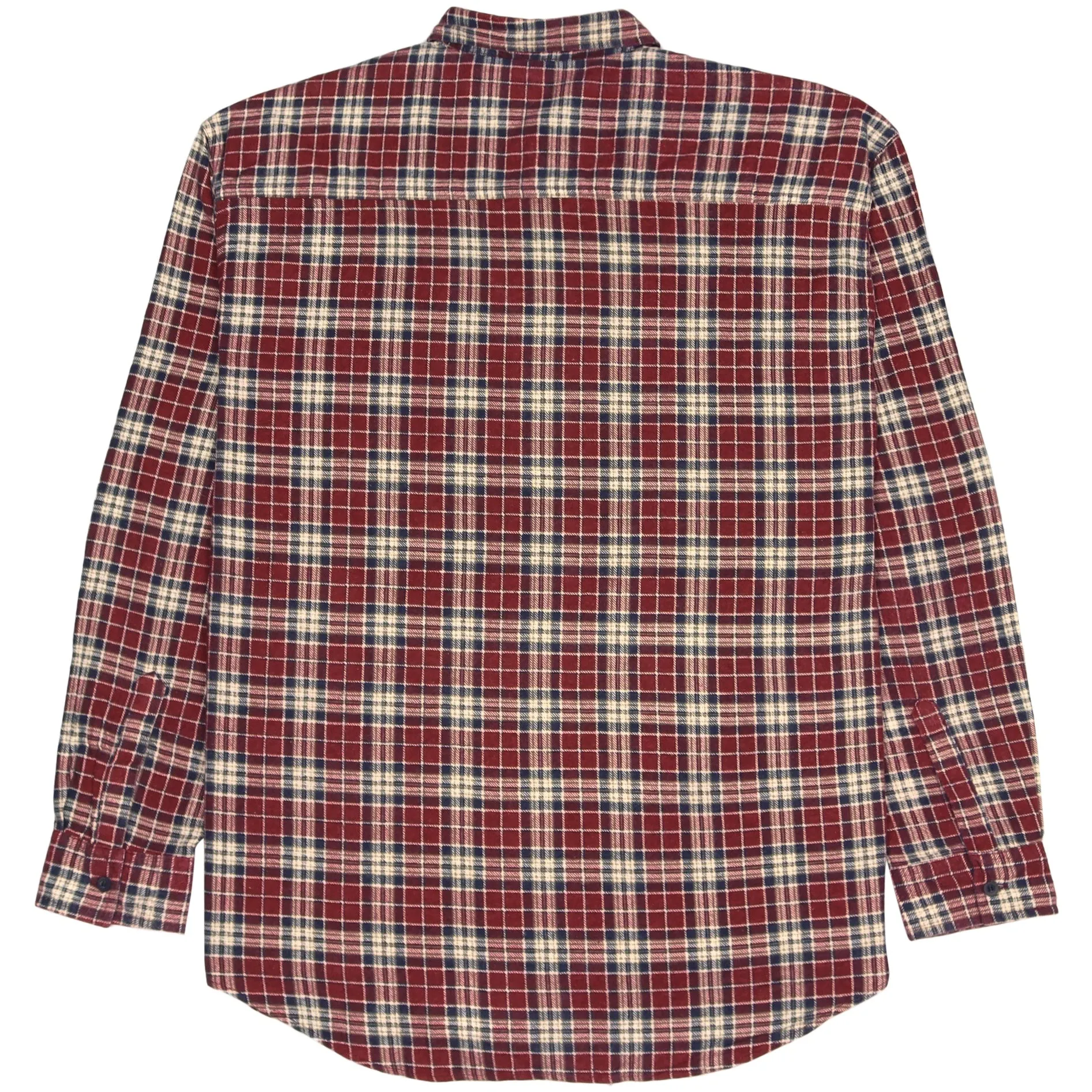 Quattro Amici Checkered Flannel Shirt Red Beige Navy