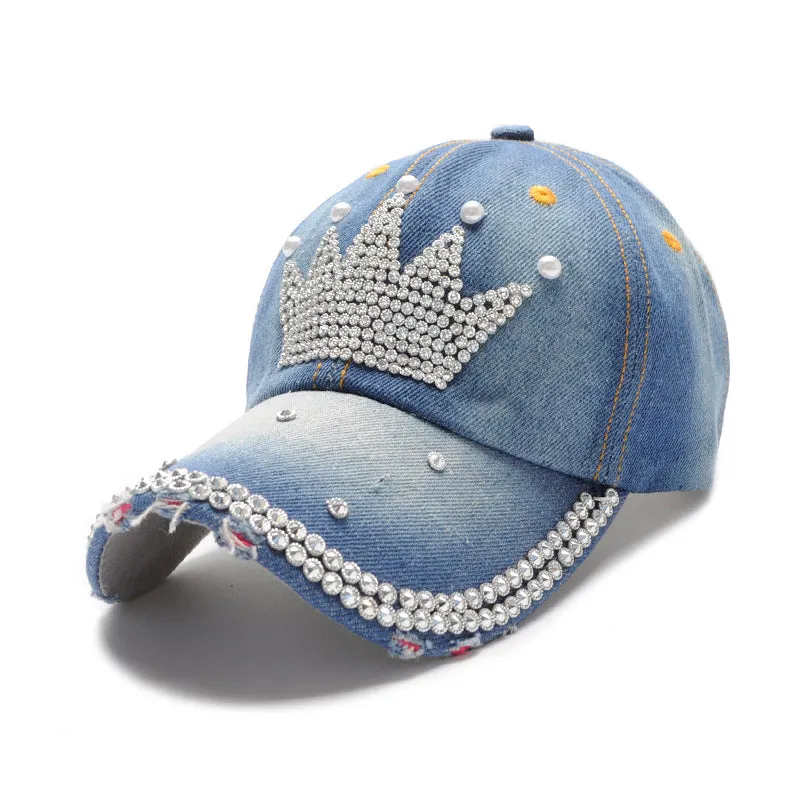 Queen Denim Baseball Cap