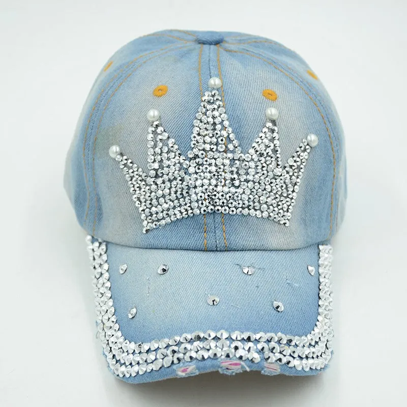 Queen Denim Baseball Cap