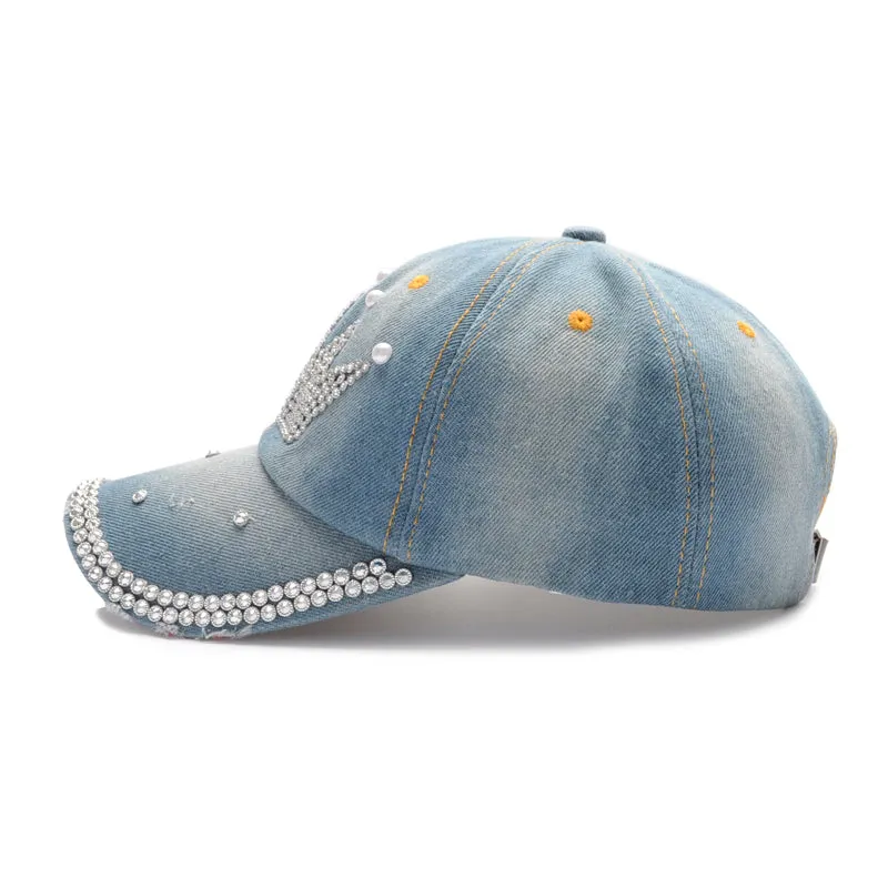 Queen Denim Baseball Cap