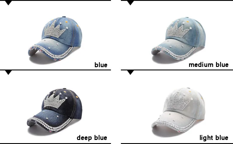 Queen Denim Baseball Cap